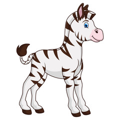 Fototapeta na wymiar A zebra animal cartoon