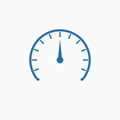Speed, speedometer icon. Vector illustration, flat design