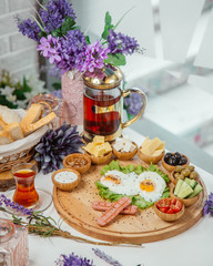 breakfast set on the table _