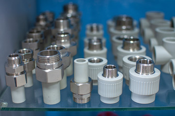 Various fittings and connections for plastic water pipes