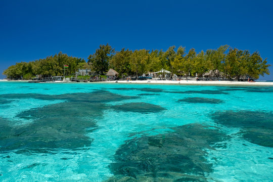 Eau turquoise et ile paradisiaque, Blue Bay, ile Maurice