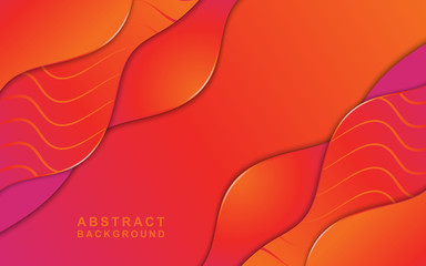 Vector fluid isolated abstract background geometric orange gradient shapes for modern website and graphic design on the white background. Concept of dynamic composition and liquid color element