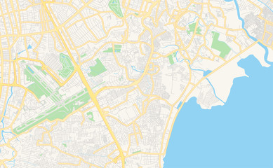 Fototapeta na wymiar Printable street map of Taguig, Philippines