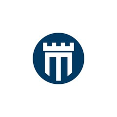 Castle Logo vector icon illustration design 