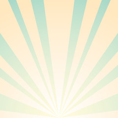 Sunlight retro faded background. Pale blue color burst background.