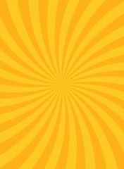 Sunlight wide horizontal background. Orange color burst background. Vector illustration.