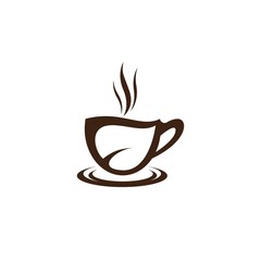 Coffee cup logo template vector icon