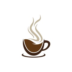 Coffee cup logo template vector icon