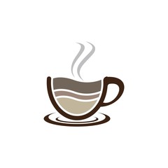 Coffee cup logo template vector icon