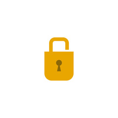 Padlock icon logo design vector illustration template