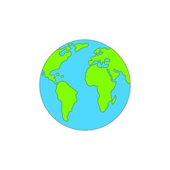 World symbol. Isolated vector illustration.
