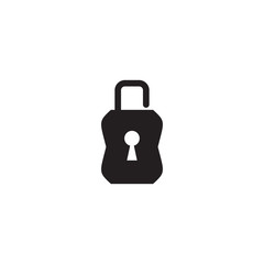 Padlock icon logo design vector illustration template
