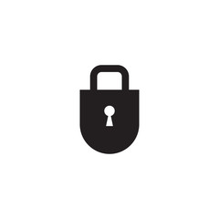 Padlock icon logo design vector illustration template
