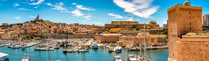 Fototapeta Alter Hafen in Marseille Panorama obraz
