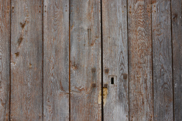 Naklejka premium Vieille porte en lattes de bois de chêne