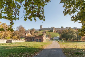 Kalemegdan fortress landscape at Belgrade, Serbia