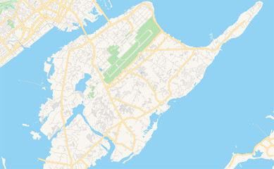 Fototapeta premium Printable street map of Lapu-Lapu, Philippines