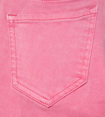 Pink Jeans Pocket or Denim Pocket Background. Dark Pink Jeans Pocket or Denim Pocket Background for Apparel Design