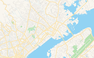Printable street map of Mandaue, Philippines