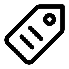 Price Tag Line Icon Vector