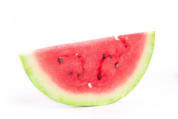  watermelon set slices pieces  isolated on white background