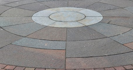 Highly detaled close up view on cobblestone textues with perspective in high resolution