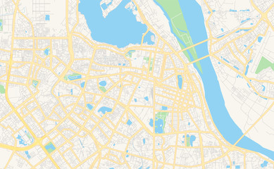 Printable street map of Hanoi, Vietnam