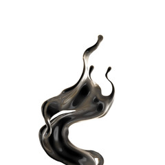 Splash fluid. 3d illustration, 3d rendering.