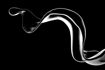 Splash fluid. 3d illustration, 3d rendering.