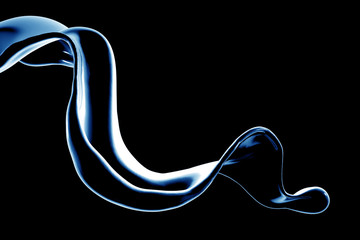 Fototapeta premium Splash fluid. 3d illustration, 3d rendering.