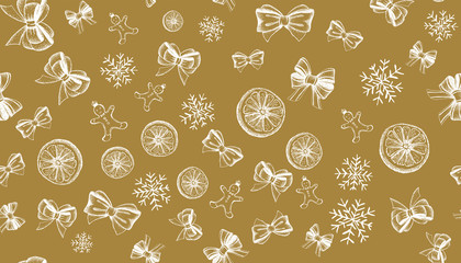 Christmas set. Hand drawn illustration. 