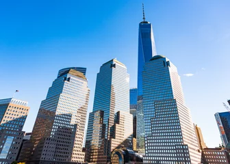 Fotobehang New York City, USA, One World Trade Center building in the urban © TOimages