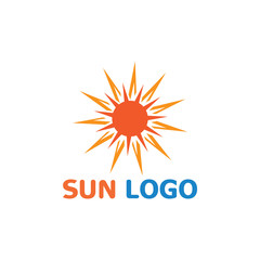 Sun Summer Logo Design illustration icon template