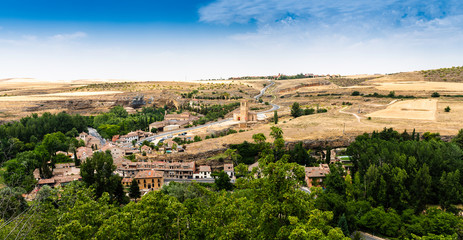 Fototapeta na wymiar View from the old Roman City of Segovia in Spain
