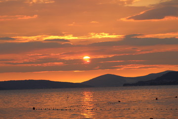 Fototapeta na wymiar Chorwacja split najlepszy zachód słońca