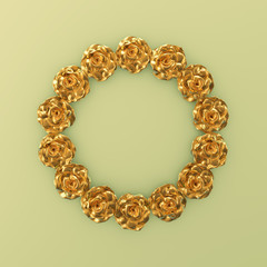 Elegant autumn background. 3d illustration, 3d rendering.