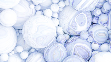 Bright background with a volumetric pattern and print. 3d illustration, 3d rendering.