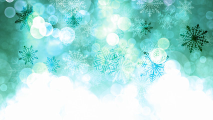 Fototapeta na wymiar Christmas illumination and snowflake background