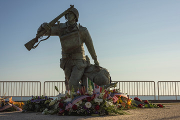EVER FORWARD MONUMENT, Vierville-sur-mer, Omaha Beach France D-Day Memorial