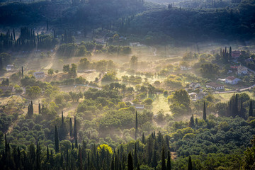 Early morning on Corfu island, Greece