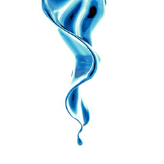 Splash fluid. 3d illustration, 3d rendering.