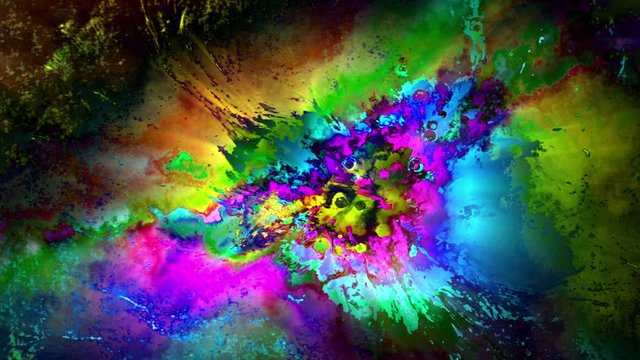 Colorful Glowing Art Background Loop