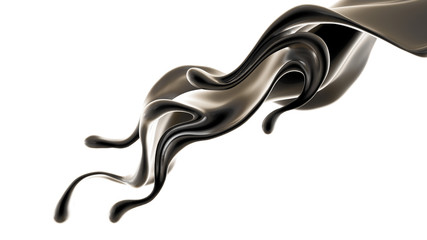 Splash fluid. 3d illustration, 3d rendering.