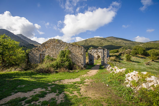 In the abandoned village of Peritheia on Corfu Island