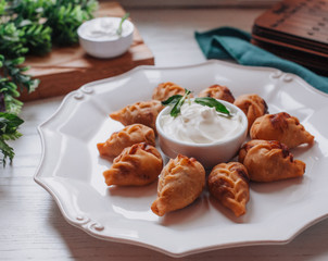 fried dushbere on the table