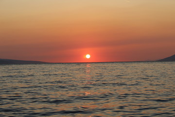 Makarska Zachód Słońca Chorwacja