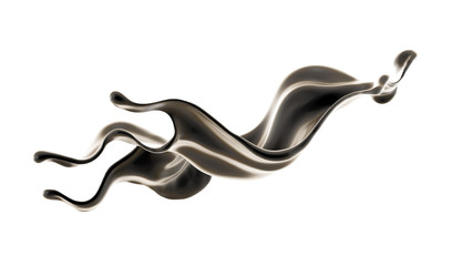 Splash fluid. 3d illustration, 3d rendering.