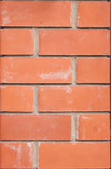 Background, texture. Brick red post. Laying.