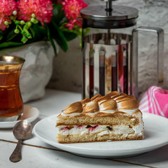 fruit cake on the table