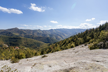 Panoramic view landscape from mountain, Bulgaria